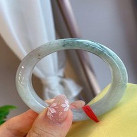 Natural Jadeite Bangle | 50mm | Width 12.2mm | #C500122000543