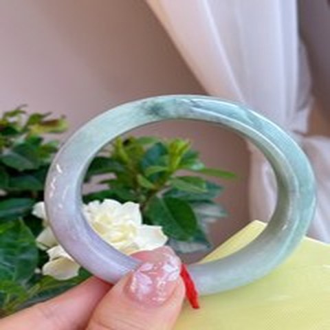 Natural Jadeite Bangle | 55.2mm | Width 14.3mm | #C552143000597