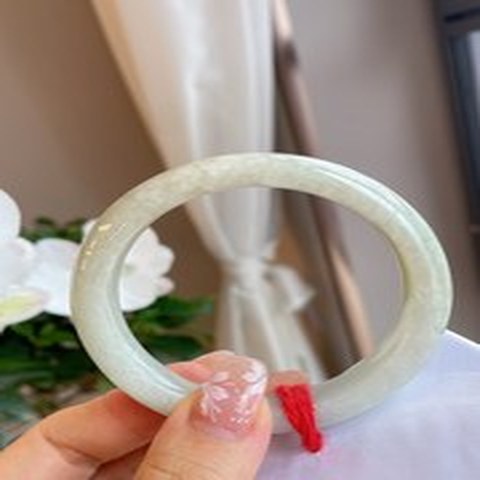 Natural Jadeite Bangle | 55.3mm | Width 12.4mm | #C553124000457