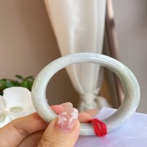 Natural Jadeite Bangle | 55.3mm | Width 16.2mm | #C553162000110
