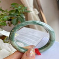 Natural Jadeite Bangle | 55.4mm | Width 11.9mm | #C554119000091