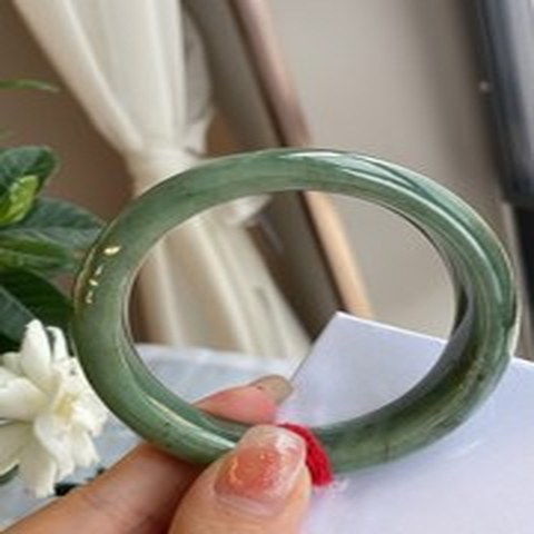 Natural Jadeite Bangle | 56.3mm | Width 14.1mm | #C563141000450
