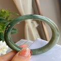 Natural Jadeite Bangle | 56.3mm | Width 14.3mm | #C563143000007
