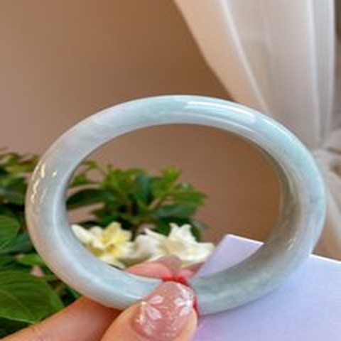 Natural Jadeite Bangle | 56.3mm | Width 15.3mm | #C563153000276