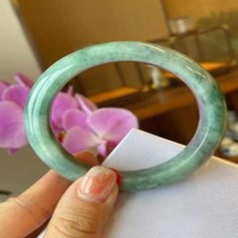 Natural Jadeite Bangle | 56.4mm | Width 12.7mm | #C564127000144