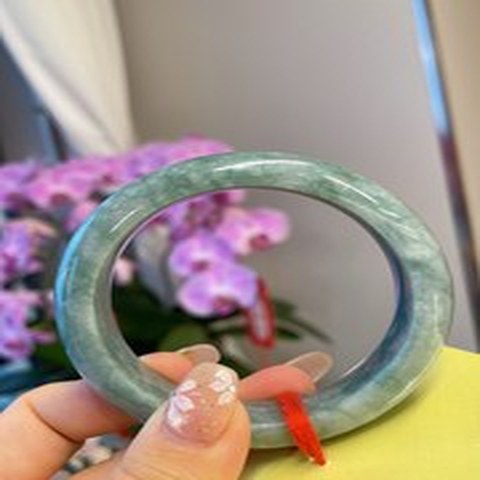Natural Jadeite Bangle | 56.5mm | Width 15.2mm | #C565152000448