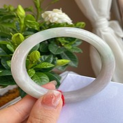 Natural Jadeite Bangle | 56.6mm | Width 13.6mm | #C566136000373
