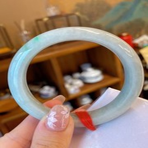 Natural Jadeite Bangle | 56.6mm | Width 14.1mm | #C566141000267