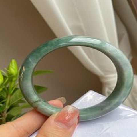 Natural Jadeite Bangle | 57.1mm | Width 14.9mm | #C571149000356