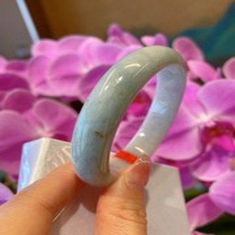 Natural Jadeite Bangle | 57.2mm | Width 13.1mm | #C572131000045