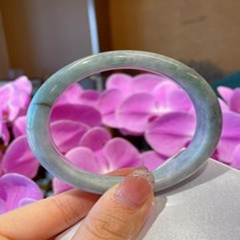 Natural Jadeite Bangle | 57.3mm | Width 12.5mm | #C573125000344