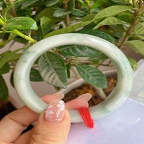 Natural Jadeite Bangle | 57.4mm | Width 17.2mm | #C574172000349