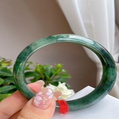 Natural Jadeite Bangle | 57.6mm | Width 13.2mm | #C576132000475