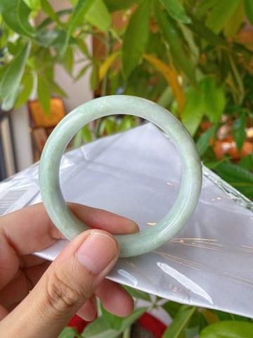 Natural Jadeite Bangle | 58.1mm | Width 15.6mm | #C581156000351