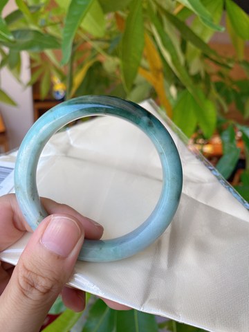 Natural Jadeite Bangle | 58.3mm | Width 11.2mm | #C583112000343