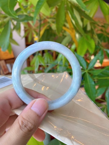 Natural Jadeite Bangle | 58.4mm | Width 13.9mm | #C584139000146