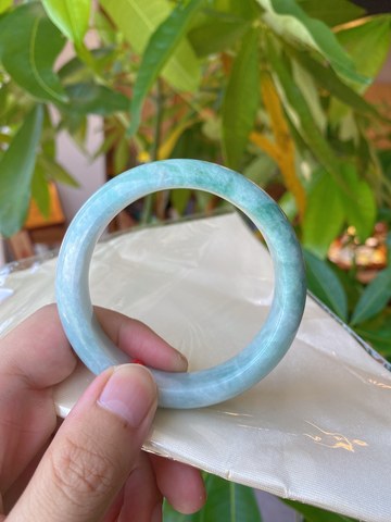 Natural Jadeite Bangle | 58.7mm | Width 14.3mm | #C587143000367