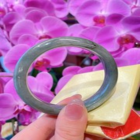 Natural Jadeite Bangle | 55mm | Width 11.4mm | #L550114000019
