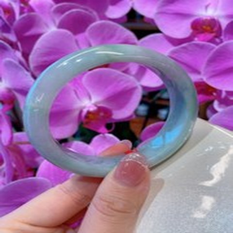 Natural Jadeite Bangle | 55mm | Width 14.6mm | #L550146000065