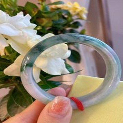 Natural Jadeite Bangle | 53mm | Width 14mm | #V530140000615