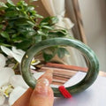 Natural Jadeite Bangle | 54.3mm | Width 13.7mm | #V543137000012