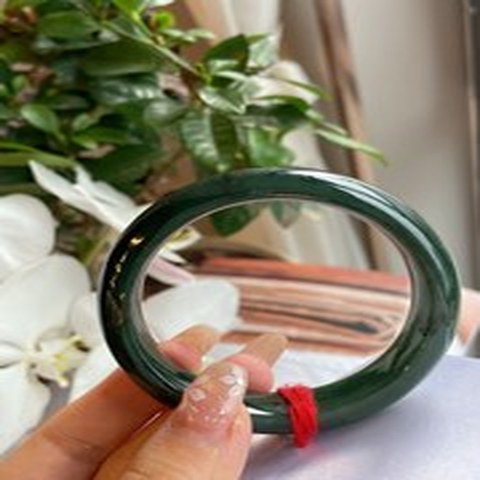 Natural Jadeite Bangle | 54.5mm | Width 13.8mm | #V545138000242