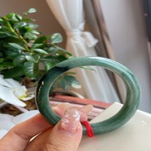 Natural Jadeite Bangle | 54.6mm | Width 13.5mm | #V546135000062