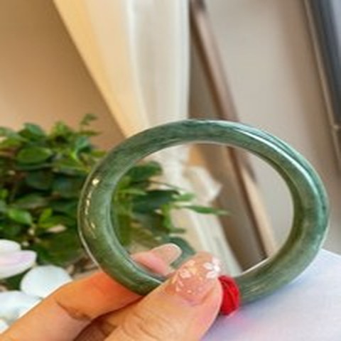 Natural Jadeite Bangle | 54.7mm | Width 12.5mm | #V547125000255