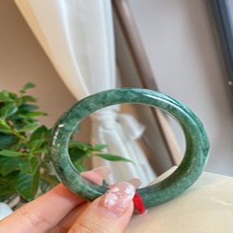 Natural Jadeite Bangle | 54.7mm | Width 13.6mm | #V547136000288