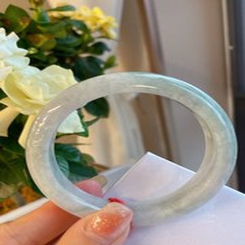 Natural Jadeite Bangle | 54.7mm | Width 14.3mm | #V547143000120