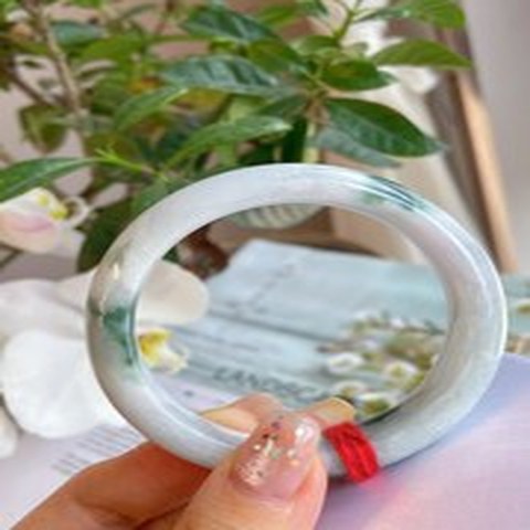 Natural Jadeite Bangle | 55mm | Width 13.4mm | #V550134000181
