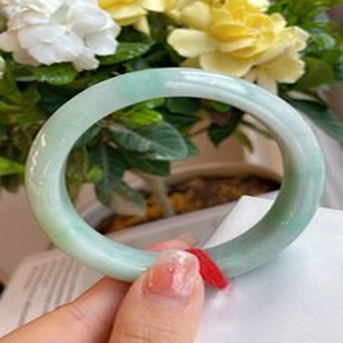 Natural Jadeite Bangle | 55mm | Width 14mm | #V550140000086