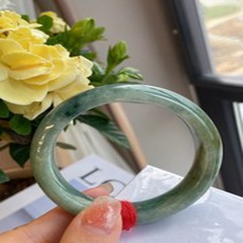 Natural Jadeite Bangle | 55mm | Width 14.2mm | #V550142000239