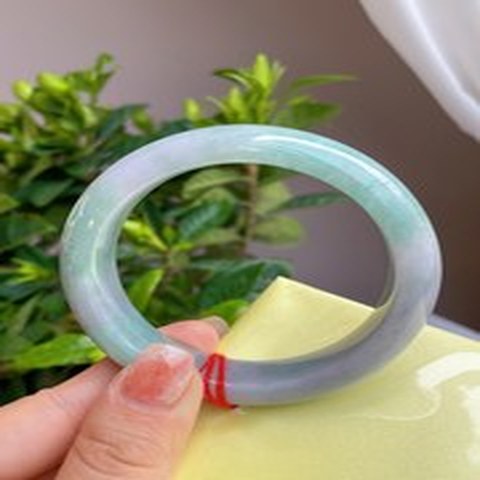 Natural Jadeite Bangle | 55.3mm | Width 14.5mm | #V553145000576