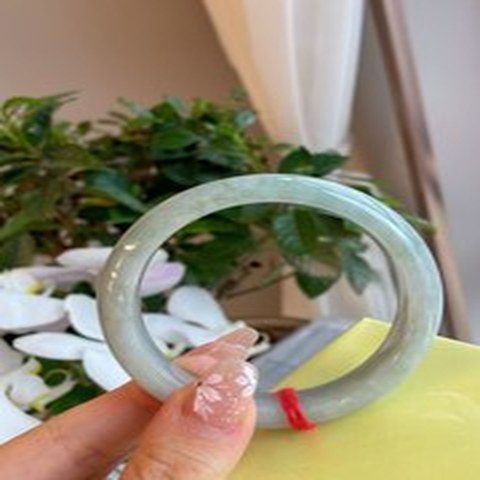 Natural Jadeite Bangle | 55.4mm | Width 12mm | #V554120000675