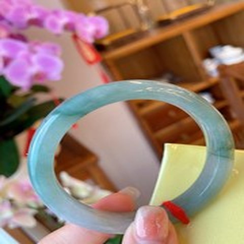Natural Jadeite Bangle | 55.5mm | Width 9.3mm | #V555093000636