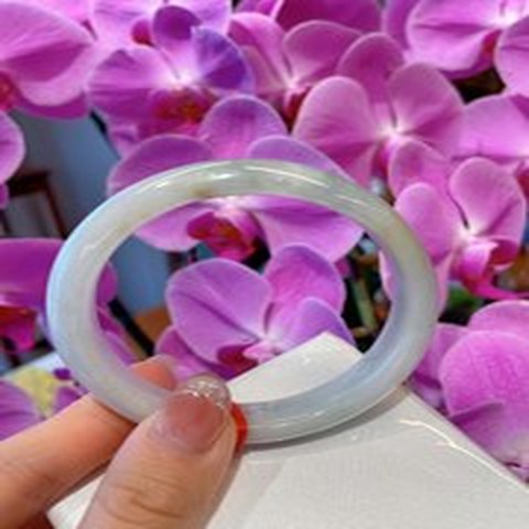 Natural Jadeite Bangle | 56.5mm | Width 12.6mm | #V565126000110