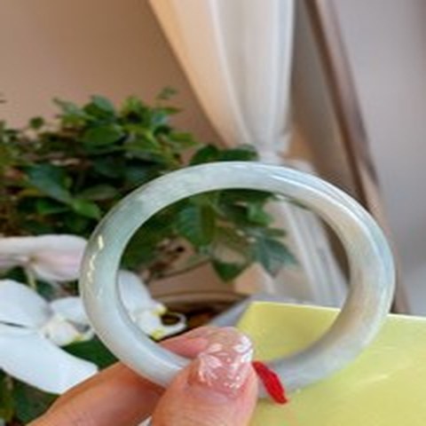 Natural Jadeite Bangle | 56.5mm | Width 13.7mm | #V565137000553