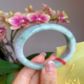 Natural Jadeite Bangle | 56.5mm | Width 13.9mm | #V565139000383