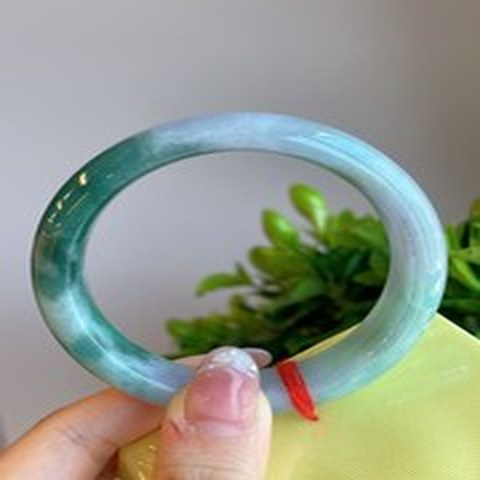 Natural Jadeite Bangle | 56.7mm | Width 15.4mm | #V567154000608