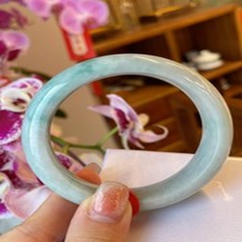 Natural Jadeite Bangle | 56.9mm | Width 15.6mm | #V569156000191