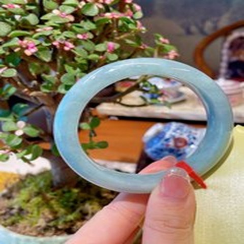 Natural Jadeite Bangle | 57.4mm | Width 14.3mm | #V574143000271