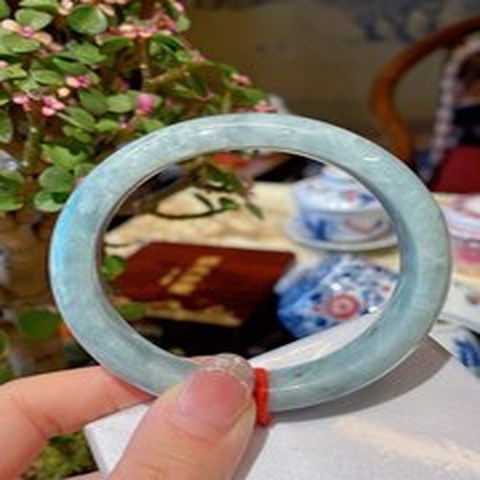 Natural Jadeite Bangle | 57.4mm | Width 14.5mm | #V574145000123