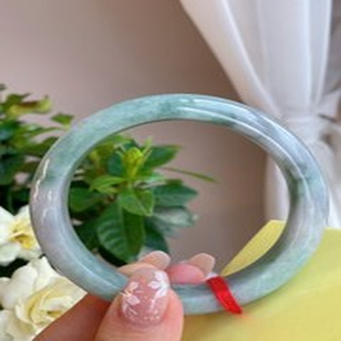 Natural Jadeite Bangle | 59mm | Width 12.6mm | #V590126000855