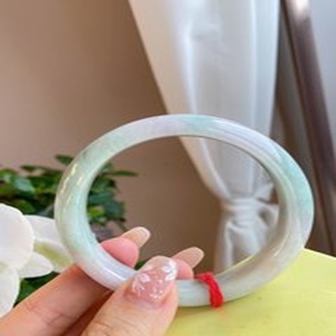 Natural Jadeite Bangle | 60mm | Width 14mm | #V600140000649