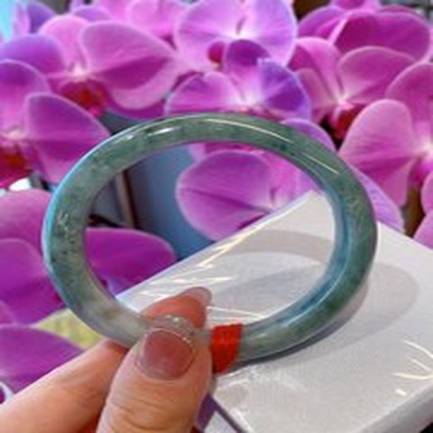 Natural Jadeite Bangle | 56.8mm | Width 11.7mm | #X568117000284