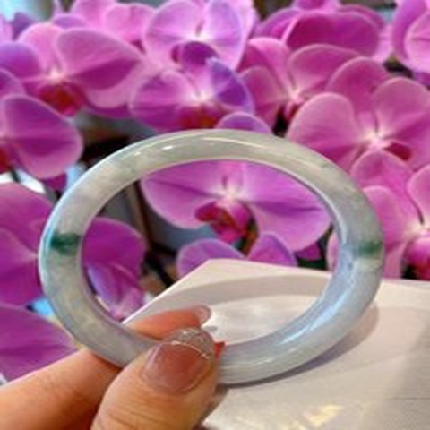 Natural Jadeite Bangle | 56.8mm | Width 13.6mm | #X568136000078