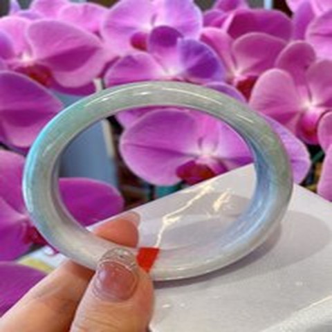 Natural Jadeite Bangle | 56.8mm | Width 17.6mm | #X568176000532