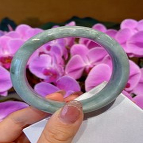 Natural Jadeite Bangle | 56.9mm | Width 15.4mm | #X569154000196