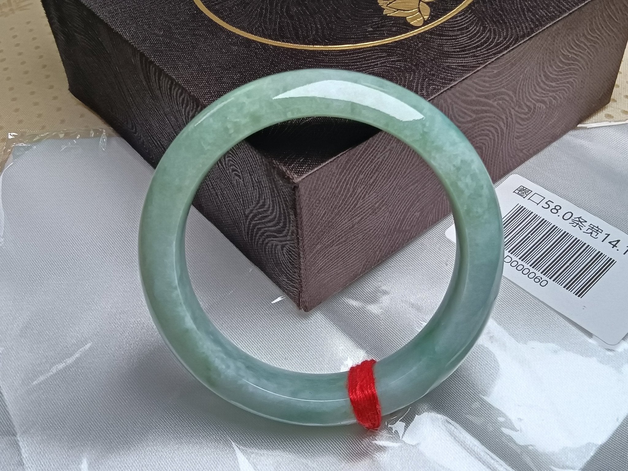 Full Apple Green Even color Nature Type - A Jadeite Bangles (Size:58mm) - Jadeite Ding